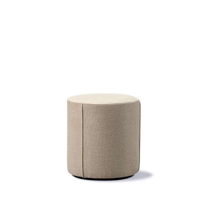 Mono sittpuff - Grand linen beige, Ø39 cm - Fredericia Furniture