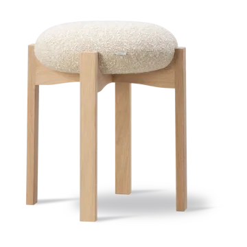 Pioneer rund pall låg - Zero 0001-lackad ek - Fredericia Furniture