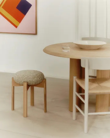 Pioneer rund pall låg - Zero 0001-lackad ek - Fredericia Furniture