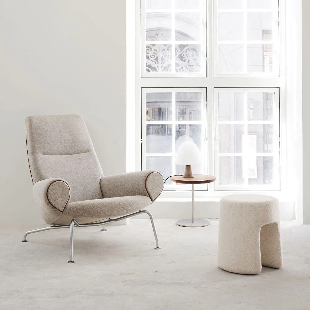 Sequoia sittpuff, Fårskinn moonlight Fredericia Furniture