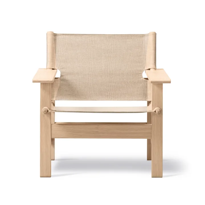 The Canvas Chair fåtölj - Canvas natur-såpat ekstativ - Fredericia Furniture