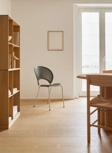 Trinidad 3398 stol - Khaki green-krom - Fredericia Furniture