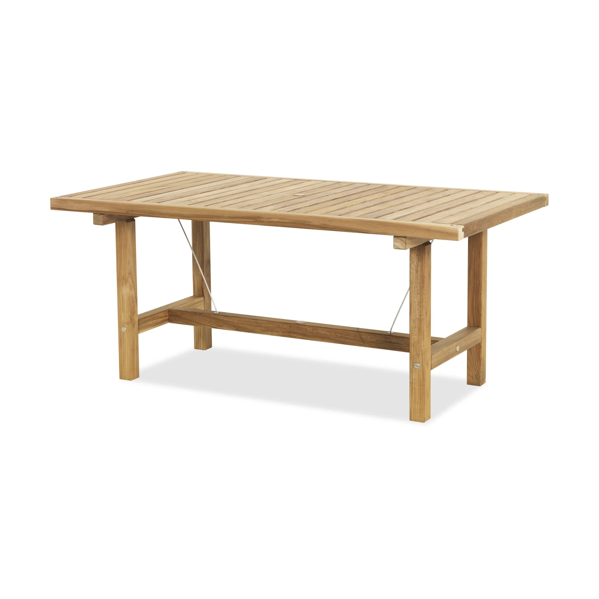 62 bord, Teak, 155x85x65,5 cm Fri Form