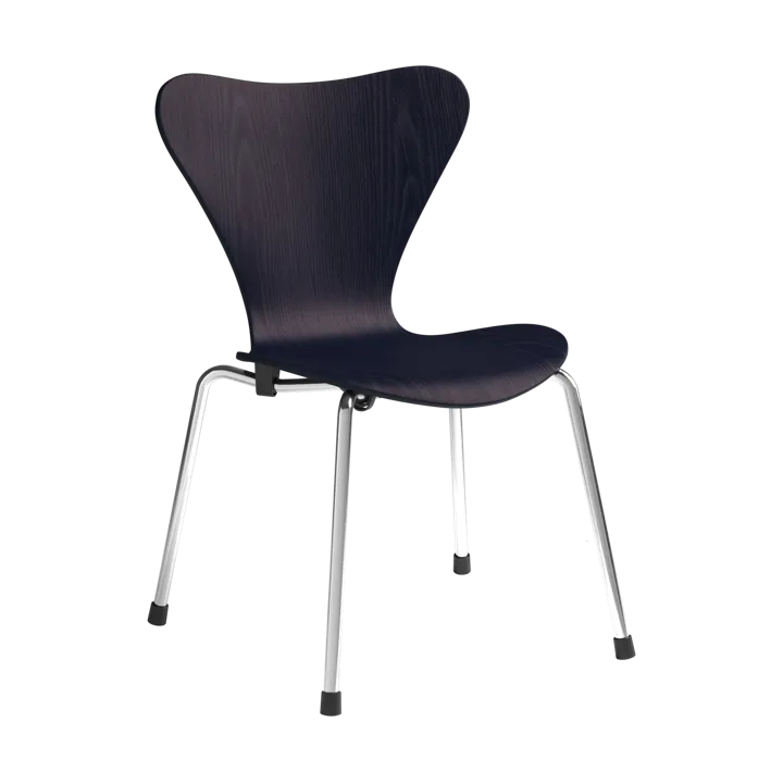 3177 Sjuan barnstol - Midnight blue färgad ask-krom - Fritz Hansen