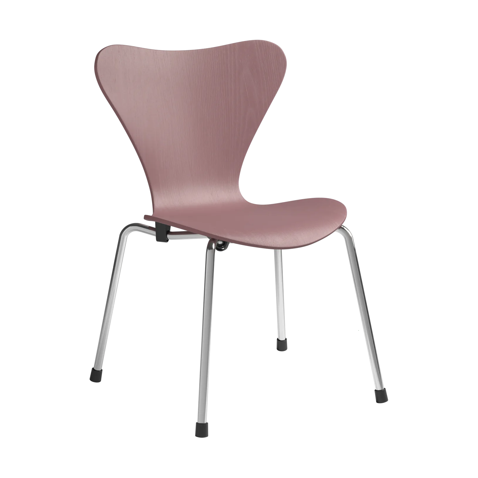 3177 Sjuan barnstol, Wild rose färgad ask-krom Fritz Hansen
