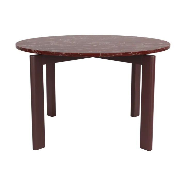 After matbord Ø120 cm - Polerad marmor-burgundy - Fritz Hansen