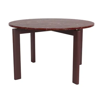 After matbord Ø120 cm - Polerad marmor-burgundy - Fritz Hansen