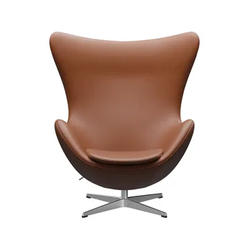 Ägget 3316 fåtölj - Leather essential walnut-steel - Fritz Hansen