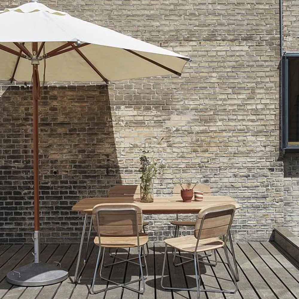 Capri parasollfot, concrete/stainless steel, 30kg Fritz Hansen