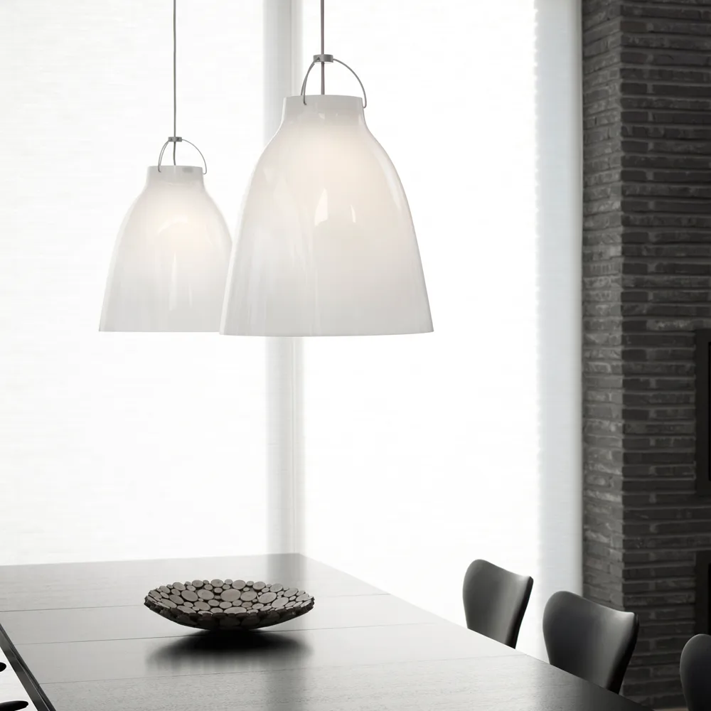 Caravaggio 2 pendel, Svart-svart textilsladd Fritz Hansen