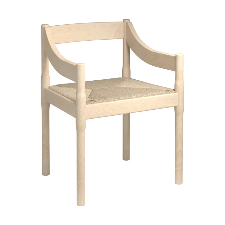 Carimate karmstol - Bok-naturflätad - Fritz Hansen