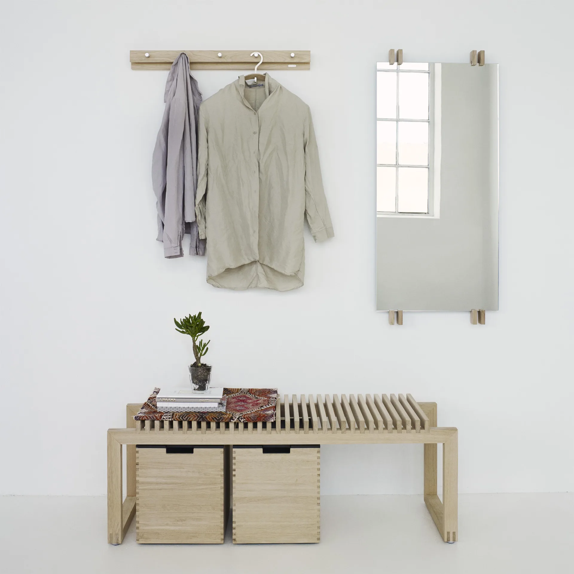 Cutter bänk 121 cm, Ek Fritz Hansen