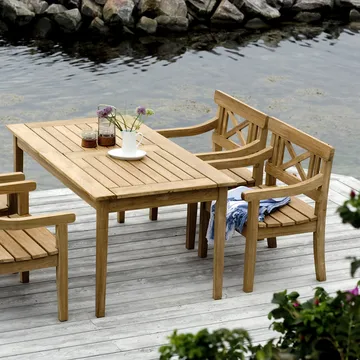 Drachmann bord - teak, ø126 - Fritz Hansen