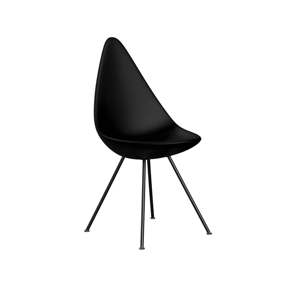 Droppen 3110 stol, Black-black Fritz Hansen