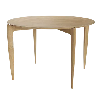 Foldable Tray Table Ø60 cm - Oiled oak - Fritz Hansen