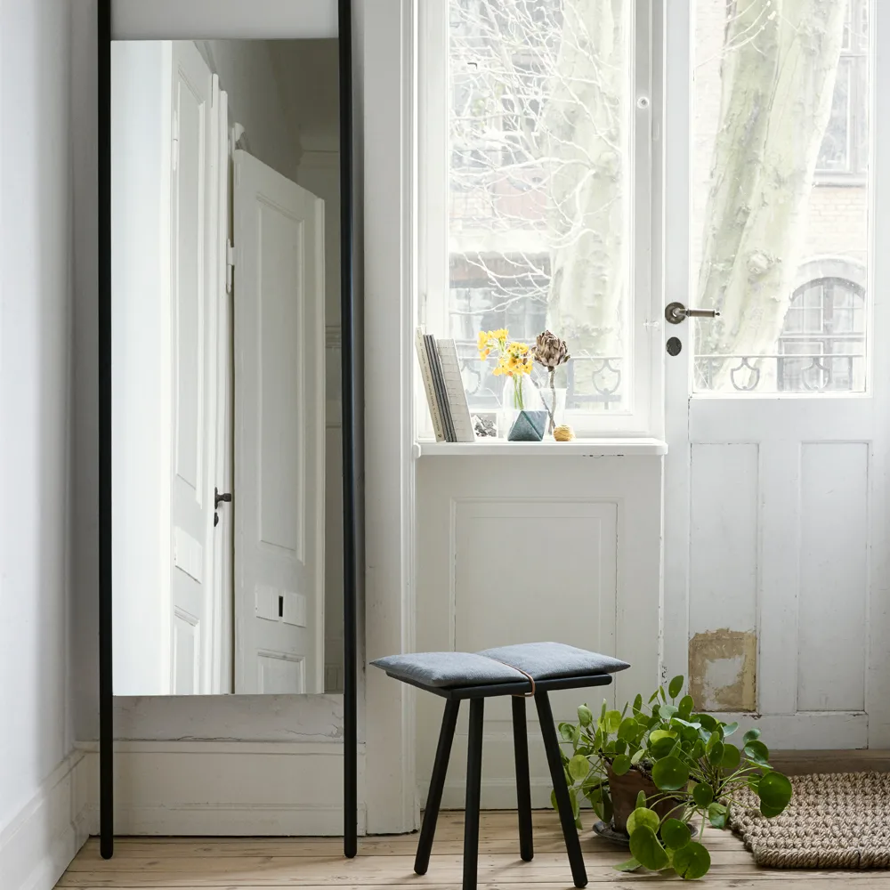 Georg pall, Linen, ek obehandlad, inkl. dyna i linne Fritz Hansen