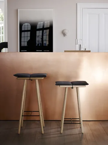 Georg ulldyna med rem till pall/barstol - Mörkgrå-svart - Fritz Hansen