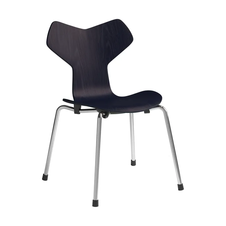 Grand Prix barnstol - Midnight blue målad ask-krom - Fritz Hansen