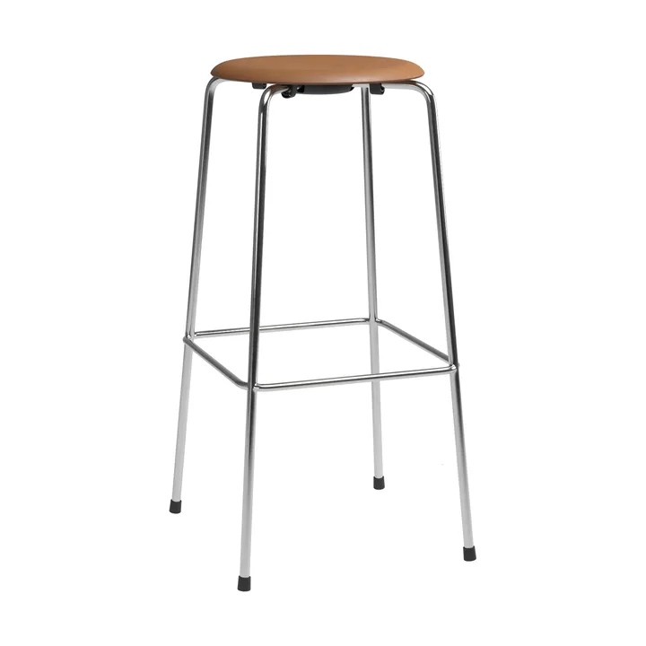 High Dot barpall - Wild läder walnut-krom - Fritz Hansen