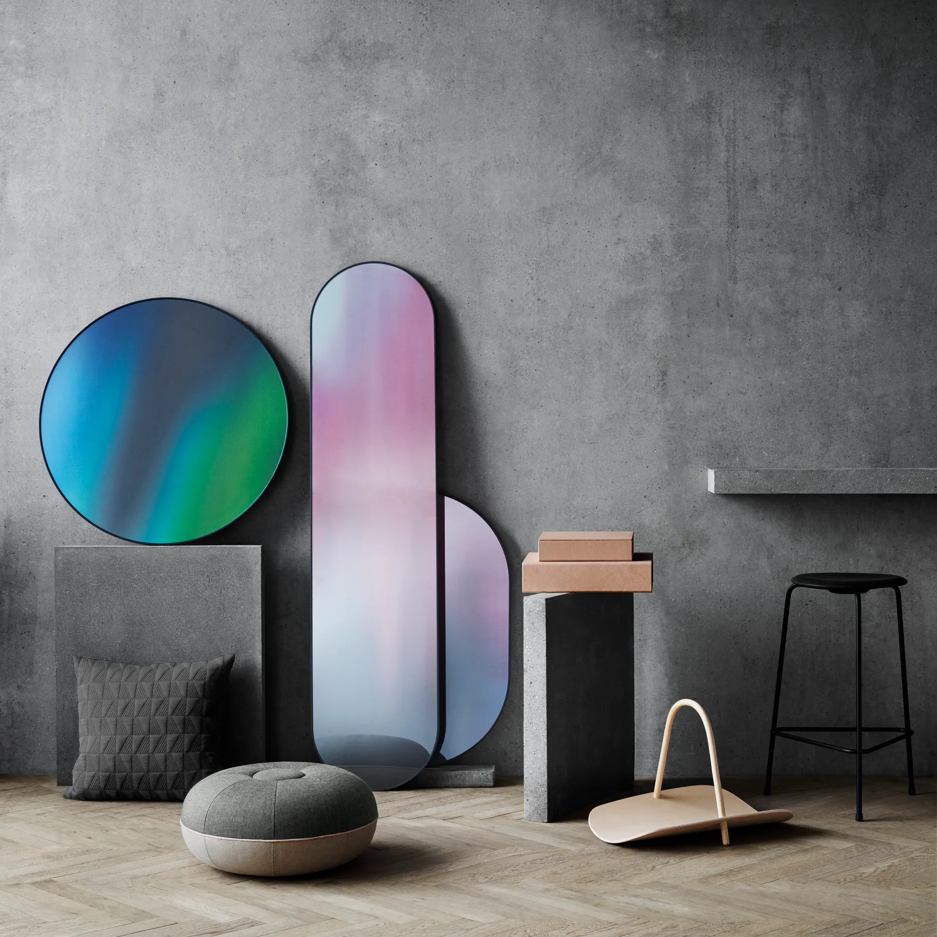 High Dot pall läder, Cowboy black Fritz Hansen