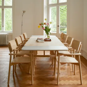 Hven matbord Ø110 cm - Obehandlad ek - Fritz Hansen