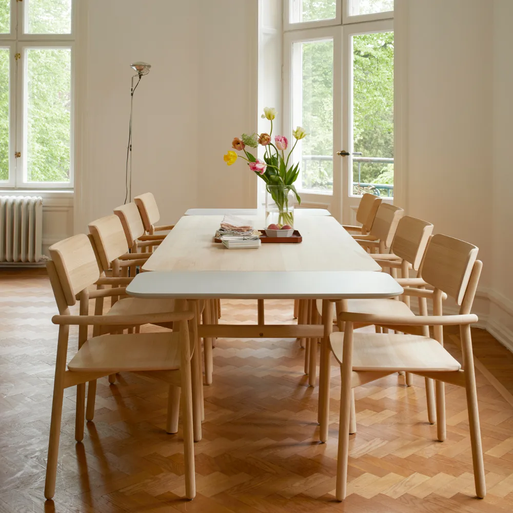 Hven matbord 94x190 cm, Oljad ek Fritz Hansen