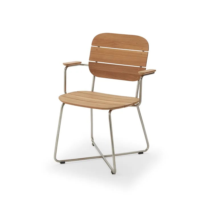 Lilium karmstol - Teak, rostfritt stål - Fritz Hansen
