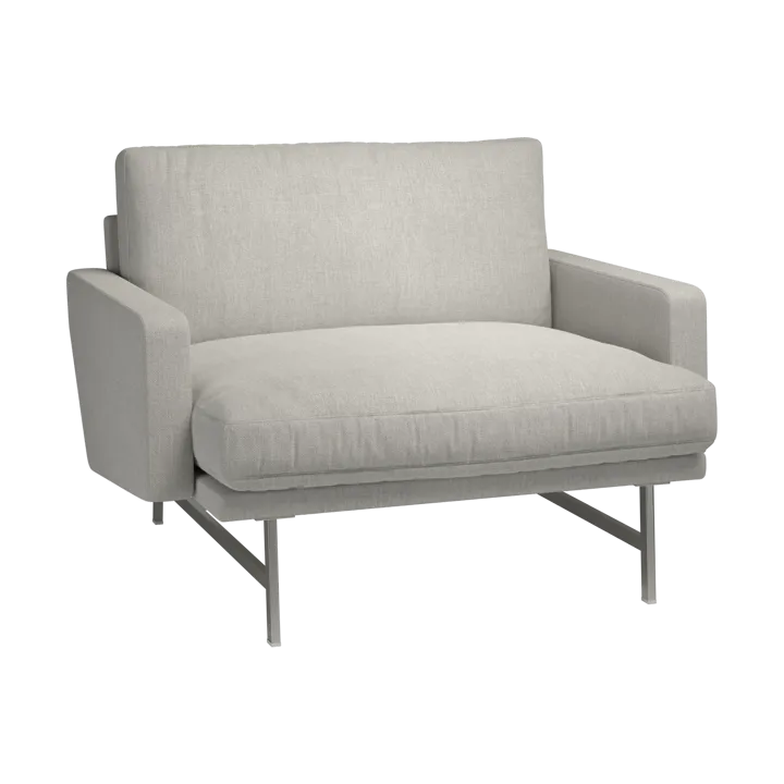 Lissoni PL111 lounge chair large - Clay 012-rostfritt stål - Fritz Hansen