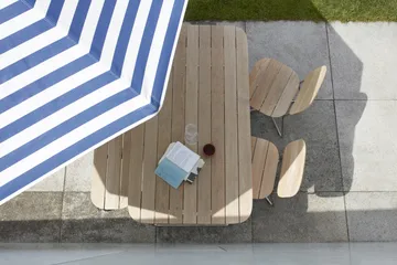 Messina parasoll - Dark Blue Stripes Ø270 cm - Fritz Hansen