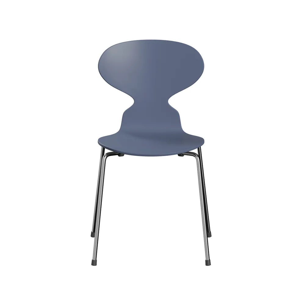 Myran 3101 stol, dusk blue, lackad, kromat stålstativ Fritz Hansen