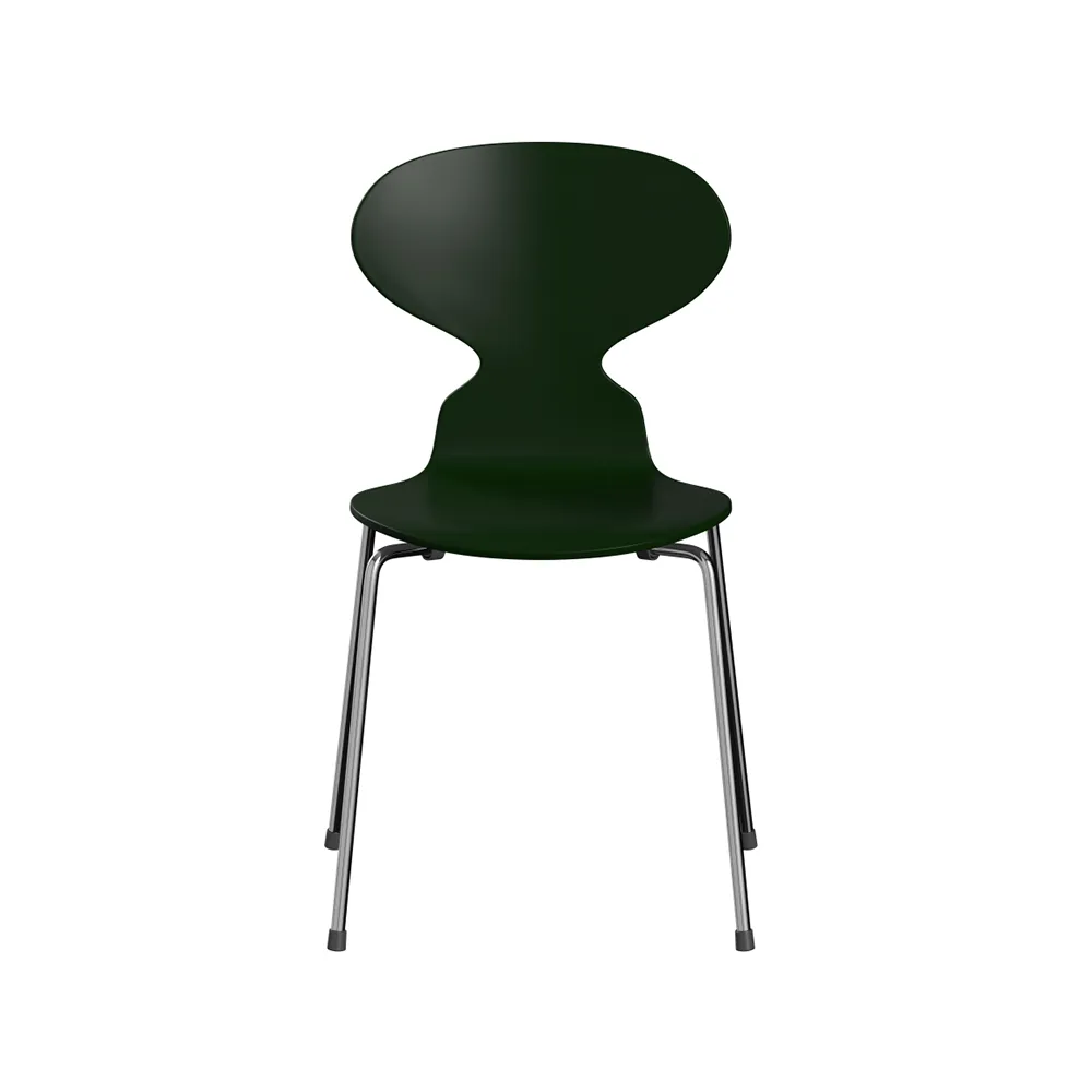 Myran 3101 stol, evergreen, lackad, kromat stålstativ Fritz Hansen