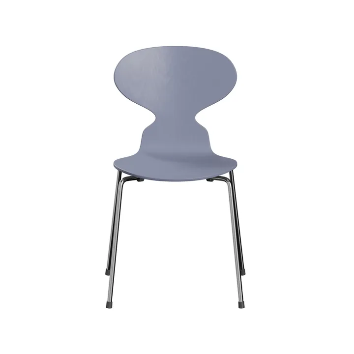 Myran 3101 stol - lavender blue, målad ask, kromat stålstativ - Fritz Hansen