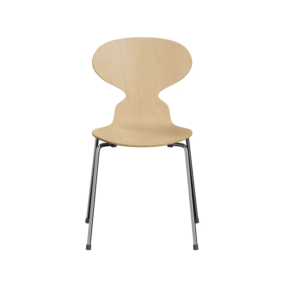 Myran 3101 stol, lönn, lackad, kromat stålstativ Fritz Hansen
