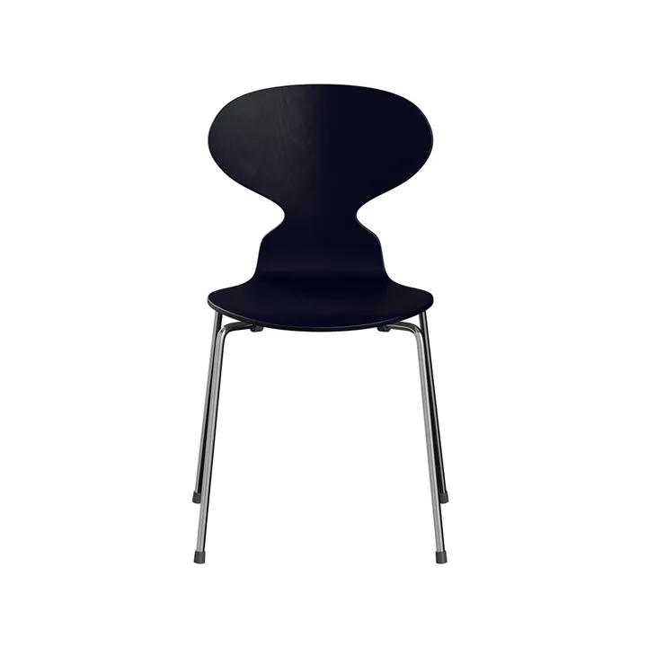 Myran 3101 stol - midnight blue, målad ask, kromat stålstativ - Fritz Hansen