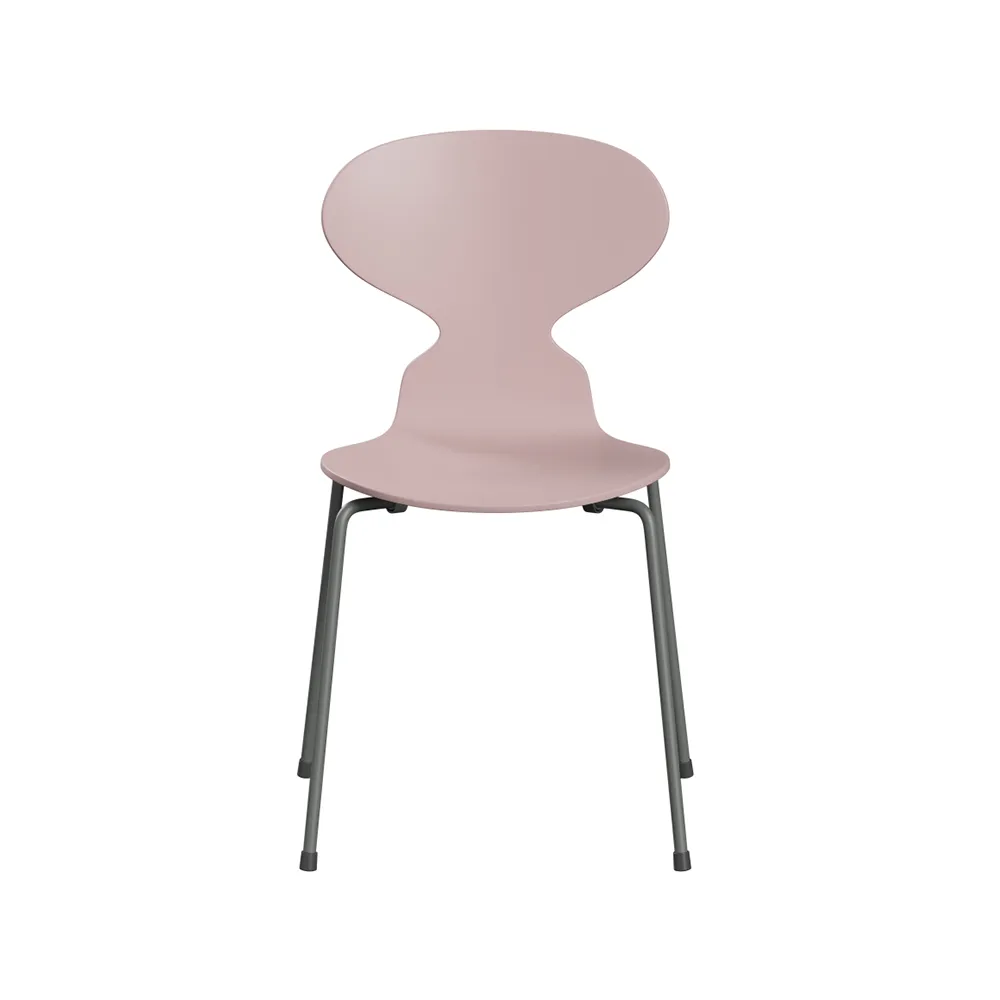Myran 3101 stol, pale rose, silvergrått stativ Fritz Hansen