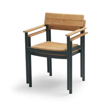 Pelagus karmstol teak - Hunter green - Fritz Hansen