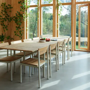Pelagus stol teak - Light ivory - Fritz Hansen