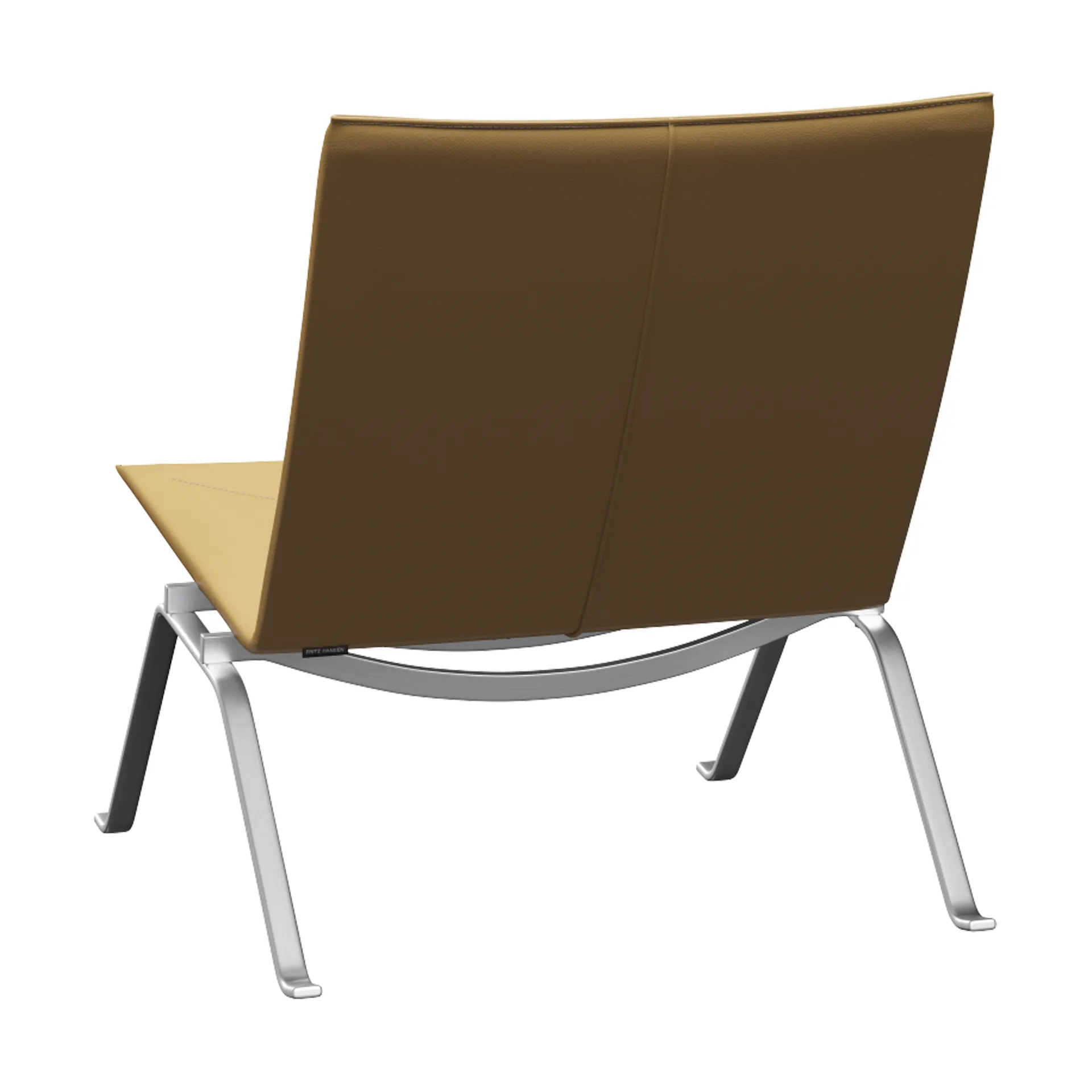 PK22 fåtölj, Aura beige läder-rostfritt stål Fritz Hansen
