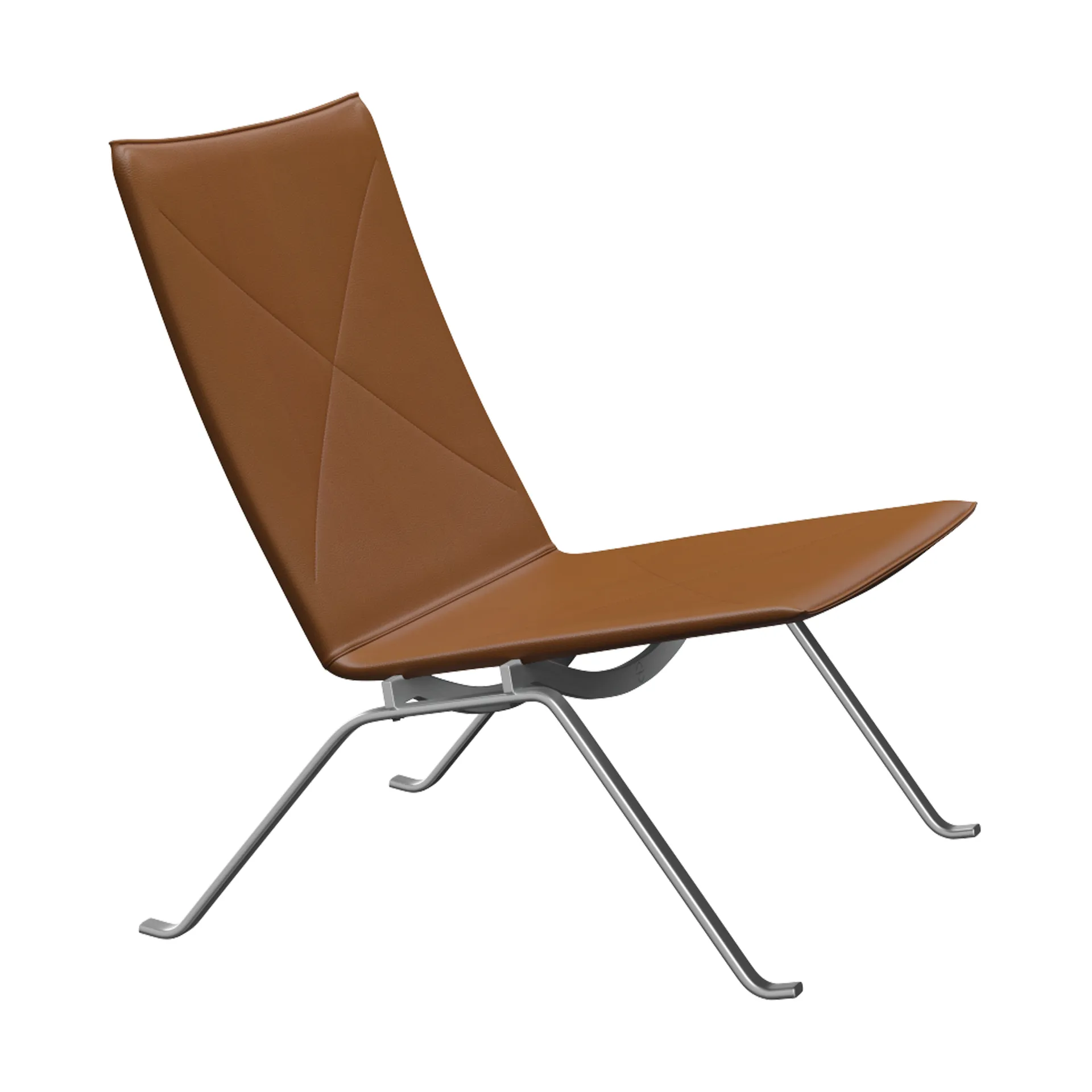 PK22 fåtölj, Aura walnut läder-rostfritt stål Fritz Hansen