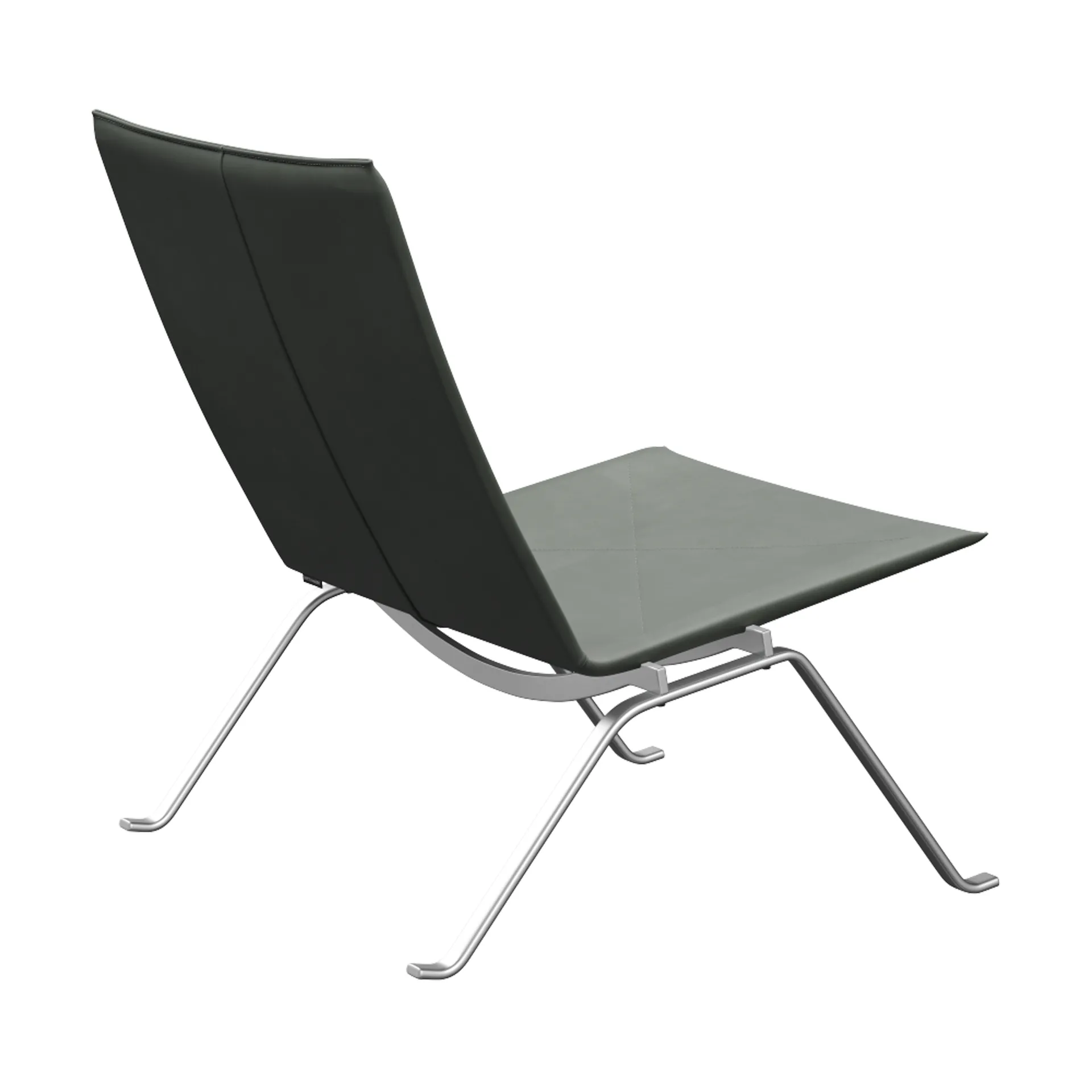 PK22 fåtölj, Grace concrete grey läder-rostfritt stål Fritz Hansen