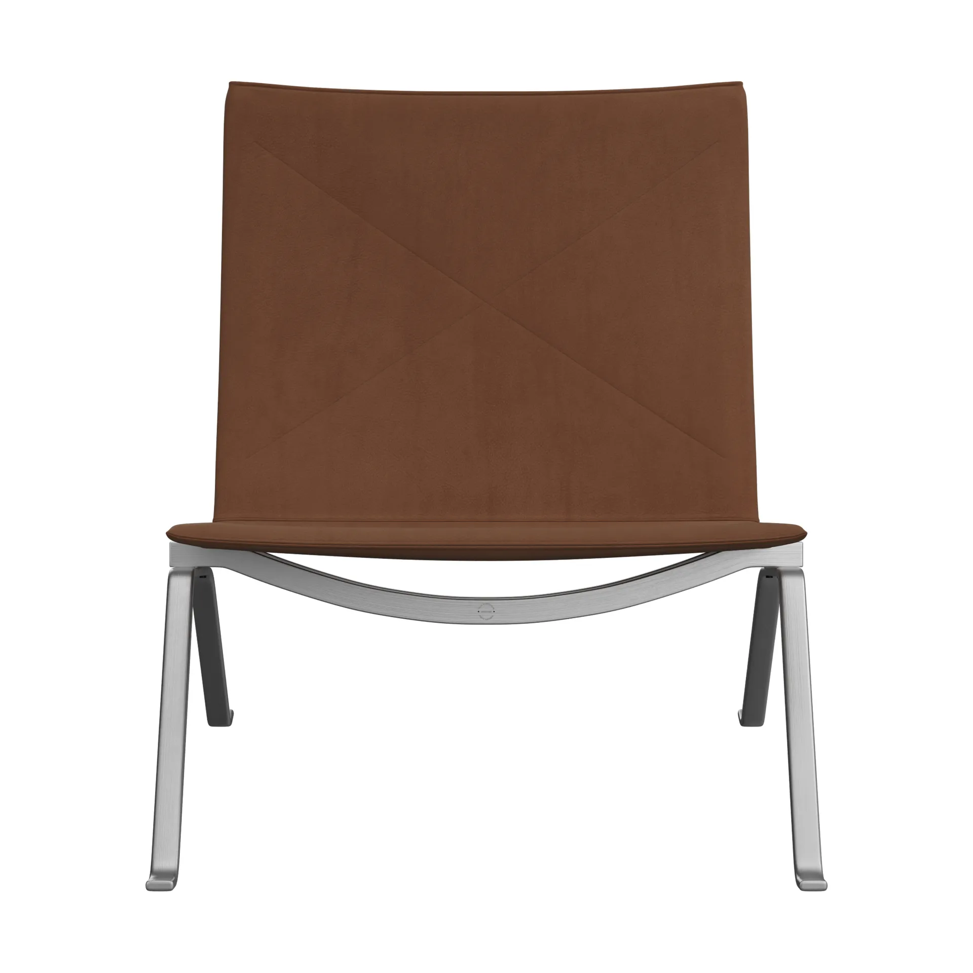 PK22 fåtölj, Haze walnut läder-rostfritt stål Fritz Hansen