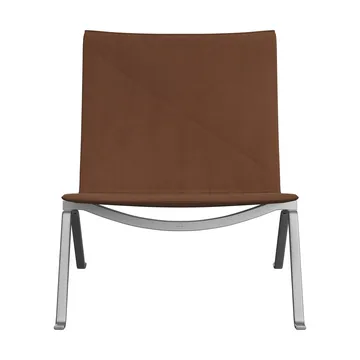 PK22 fåtölj - Haze walnut läder-rostfritt stål - Fritz Hansen