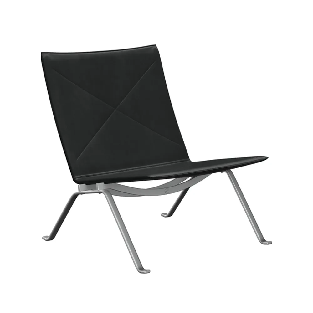 PK22 fåtölj, Leather grace black Fritz Hansen