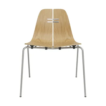 PK3 stol - Lackad ek-rostfritt stålstativ - Fritz Hansen