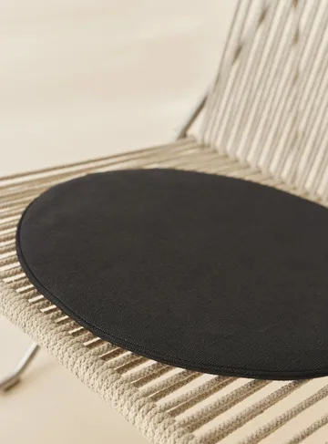 PK4 loungestol med dyna - Rostfritt stål-natur-svart - Fritz Hansen