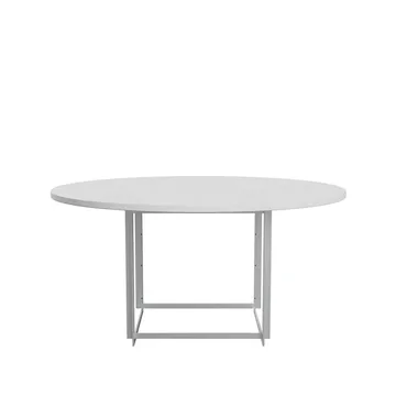 PK54 bord Ø140 cm - Rolled marble white-steel - Fritz Hansen
