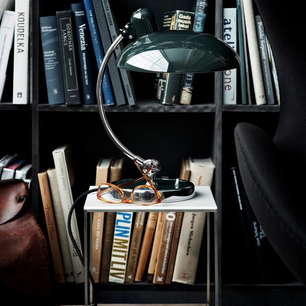 PK71 satsbord, Black acrylic-stainless steel Fritz Hansen