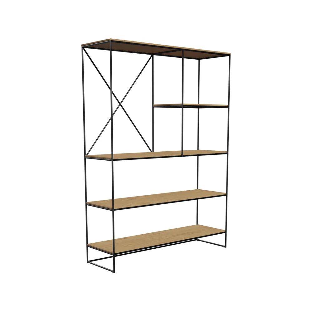 Planner MC520 hylla, Ekfanér-svart 5 hyllor Fritz Hansen