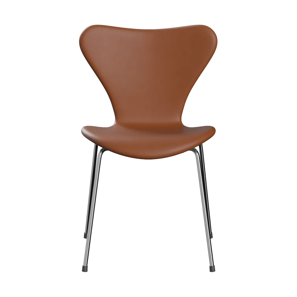 Sjuan 3107 helklädd stol, Essential walnut leather-chrome Fritz Hansen