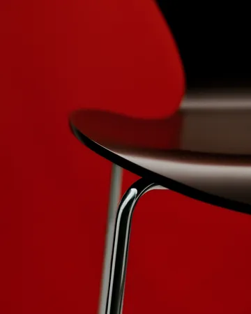 Sjuan 3107 stol - Brown-rostfritt stål - Fritz Hansen